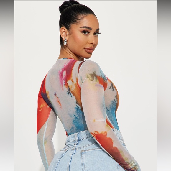 Abstract Mesh Bodysuit - Picture 4 of 6